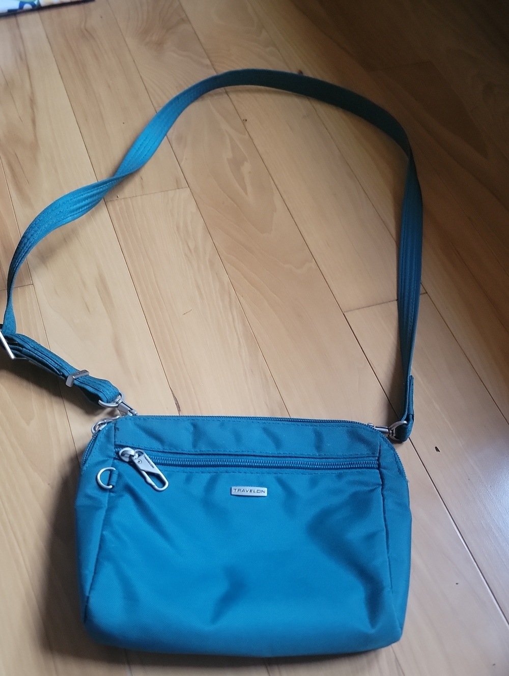 Travelon Teal Crossbody Convertible Purse with Adjustable Strap